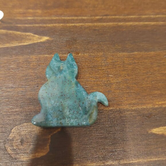 Ocean Jasper Crystal Cat Cutout - Picture 2 of 4